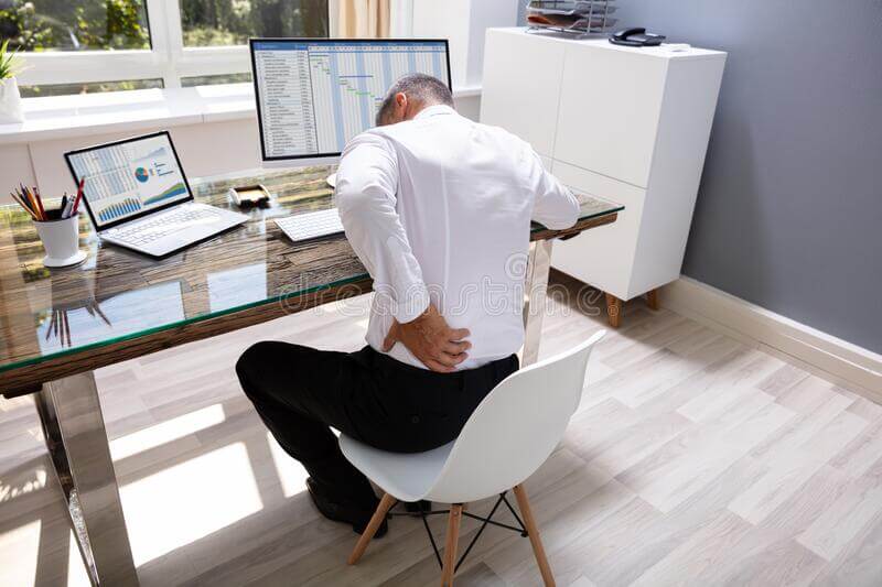 back pain, office work, office ergonomics